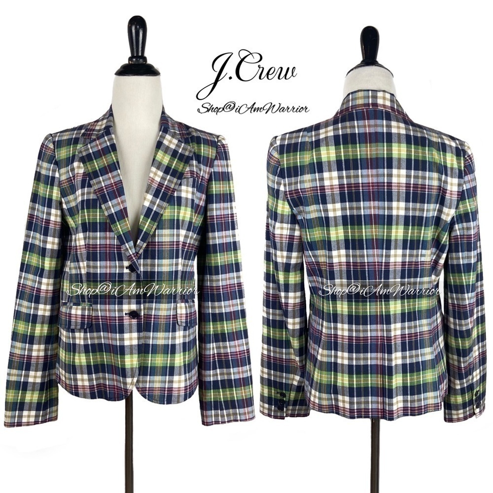 J.Crew rare madras plaid cotton schoolboy blazer *shop@iamwarrior - Picture 2 of 10